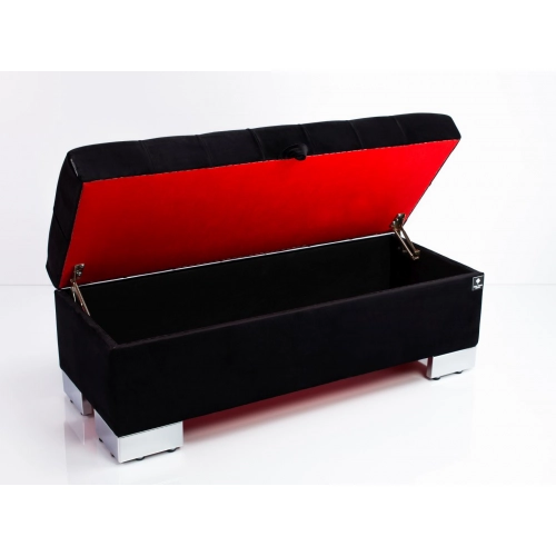 Kufer Pikowany CHESTERFIELD Czarny / Model  Q-4 Rozmiary od 50 cm do 200 cm